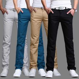 Men's Pants men's slim straight casual pants summer spring new fashion business cotton thin men youth popular classic trousers Asian size W0325