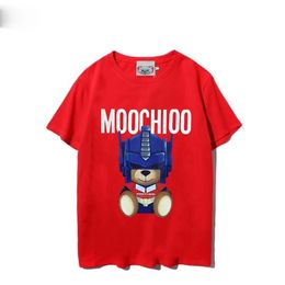 2023 Moschinn Mens T Shirt Designer Men Women Moschinno Shirt with Letters Breathable Fashion Brand Size S-XXL 565