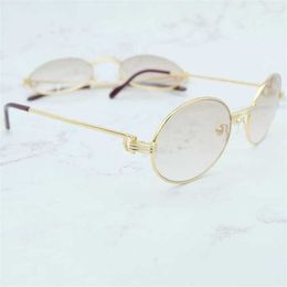 40% OFF Luxury Designer New Men's and Women's Sunglasses 20% Off Retro Oval Men Metal Stylish Sunglass Mens Classic Driving Shade Eyewear Glasses