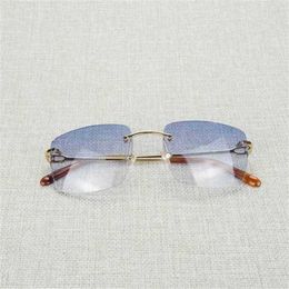 Fashion men's outdoor sunglasses Vintage Rimless Men Women Metal Frame Square Eyeglasses Shades Oculos Gafas for Outdoor Club Accessories 011BKajia