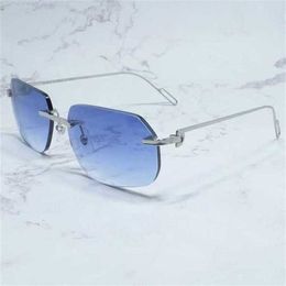 Women's fashion designer sunglasses Metal Men Rimless Vintage Glasses Shades Eyewear Desinger Brand Protect Decoration Trending ProductKajia