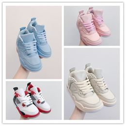 kids Jumpman 4 4sShoes university blue sail fire red pink what the royalty bred hot lava pure money fashion PS infants design sneakers