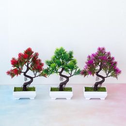 Decorative Flowers Artificial Plants Bonsai Green Small Tree Fake Potted Ornaments For Home Garden Party El Decoration