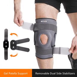 Knee Pads Elbow & 1pcs Basketball Hinged Brace Support Gel Patella Pad Guard Protector Strap Dual Side Stabilizer Meniscus Tear Arthritis