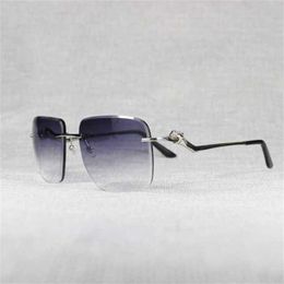 Luxury Designer Fashion Sunglasses 20% Off Oversize Rimless Men Leopard Style Lens Shape Women Shade Clear Galsses Frame Reading Gafas for OutdoorKajia