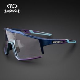 Outdoor Eyewear Pochromic MTB Mountain Cycling Goggles Men Bicycle Eyewear MTB Road Bike Protection Glasses Windproof 1lens Sunglasses 230325