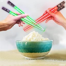 Chopsticks Sale LED Lightsaber Light-emitting Restaurant Gift Creative Concert Glowing Stick Portable Dinner Safe Tableware