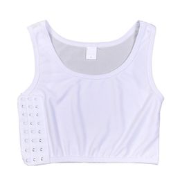 Bustiers & Corsets HaleyChan Women Transgender Tomboy FTM Trans Lesbian Removable Chest Pad In Stretch Mesh Binder Corset Short Tank Top Ves