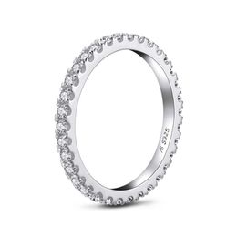 AEW Solid 14k 585 Weißgold 1 2CTW 2mm df Farb Ehering -Band -Ring für Frauen Damen Ring 2103102576