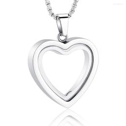 Pendant Necklaces Glass Heart Urn Necklace For Ashes Women Love Cremation Jewelry Keepsake Memorial