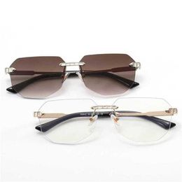 Luxury Designer High Quality Sunglasses 20% Off female cut edge metal ins wind thin outdoor street shot 50842Kajia