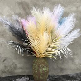 Decorative Flowers 93CM Large Artificial Reed Grass Red Wedding Flower Silk Feather Onion El Home Decoration Accessories