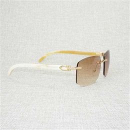 Luxury Designer New Men's and Women's Sunglasses 20% Off Retro Wood Oversize Men Natural Black White Buffalo Horn Rimless Eyewear Frame For Outdoor Summer Oculos Gafas