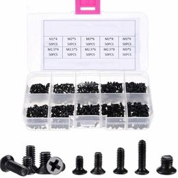 M2 M2.5 M3 Screw Set KM2 Machine Laptop Screw Flat Head Phillips Drive Accessories for Repair Computer Electronic Laptop Screws Kit