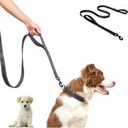 Dog Collars Double Handle Head Traction Rope Large And Medium-sized Nylon Double-layer Thickened Reflective