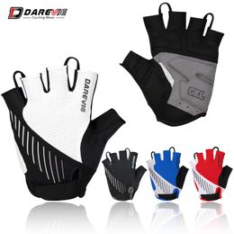 Sports Gloves DAREVIE Cycling Gloves MTB Half Finger Taiwan Imported Gel Padded Cycling Glove High Quality Shockproof Bike Gloves Breathable 230325