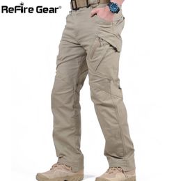 Men's Pants IX9 City Tactical Cargo Men Combat SWAT Army Military Cotton Many Pockets Stretch Flexible Man Casual Trousers XXXL 230325