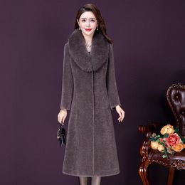 Women's Wool & Blends Woolen Coat Korean Style Loose Harajuku Ladies Autumn Cashmere Long Winter CoatWomen's