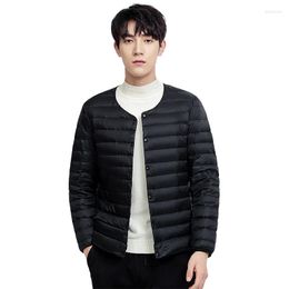 Men's Down Men Jacket 2023 Brand Fashion Autumn Winter Parka Coat Hooded Warm Mens Casual Overcoat Parkas