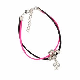 19Pcs New Fashion Cross Charm Bracelet For Women Couple Jewelry Gifts