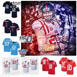 CUSTOM 2021 Sugar Bowl Ole Miss Rebels Football Jersey 2 Matt Corral Jerrion Ealy Elijah Moore John Rhys Plumlee Snoop Conner Jonathan Mingo