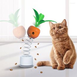 Cat Toys Interactive Toy Funny Stick Playing Kitten Teaser Wand With Suction Cup Spring Carrot Amusing Pet Supplies