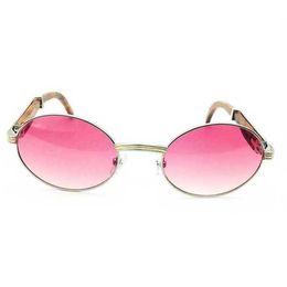 Luxury Designer High Quality Sunglasses 20% Off Pink Round for Men Wood Glasses Frame Brand Sunglass Mens Wooden Eyeware Women Vintage Eyeglasses 55Kajia