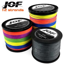 Fishing Accessories JOF 1000m 500m 300m 100m 12/9/8 Strands PE Braid Multicolor Super Power Japan Multifilament Line for Crap Fishing P230325