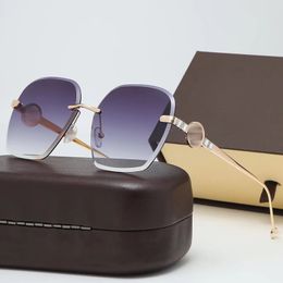 L1918Piece Fashion Sunglasses Glasses Sunglasses Designer Men's Ladies Brown Case Black Metal Frame Dark Lens