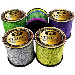 Fishing Accessories YEMIHT 4 Strand Super Strong PE Braided Fishing Line 0.11-0.5mm Multifilament Spotted Invisible 300m Braid Thread Black10LB-80LB P230325