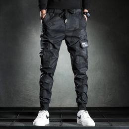 Mens Pants Sweatpants Men Camouflage Elasticity Military Cargo Drawstring Multi Pockets Bottoms Casual Jogger Trousers 230325