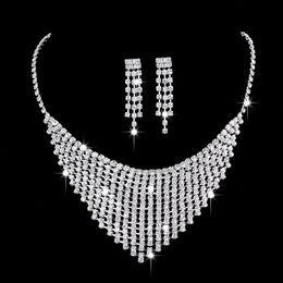 Exquisite Wedding Party Jewellery Set High Quality Bridal Necklace Earring