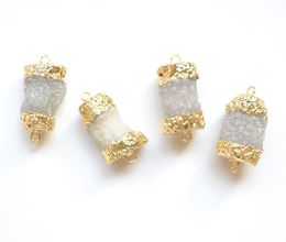 Pendant Necklaces Druzy Connectors Beads DIY White Crystal Agates PendantsPendant