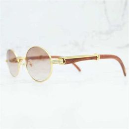 20% OFF Luxury Designer New Men's and Women's Sunglasses 20% Off Mens Retro Oval Wood Sunglass Fashion Trending Product Desinger Eye Glasses gafas de sol hombreKajia