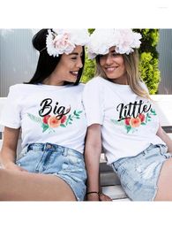 Women's T Shirts Friends Harajuku Shirt Women Ullzang Fashion Big Little Matching T-shirt 90s Graphic Friend Top Tees Female