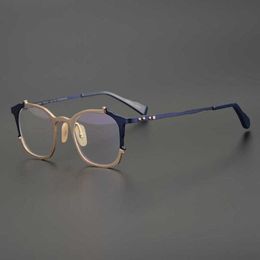 40% OFF Luxury Designer New Men's and Women's Sunglasses 20% Off Ultra light Personalised hand-made irregular spectacle Japanese box unique literary frame myopic trend