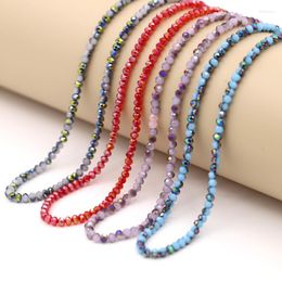 Choker Multicolor Crystal Necklaces For Women Girls Jewellery Beads String Necklace Collar Accessories Gifts Neck Chain