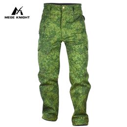 Men's Pants Men's Tactical Cargo Pants Camouflage Military Fleece Army Combat Trousers Waterproof Working Softshell Airsoft Korean Pants 230325