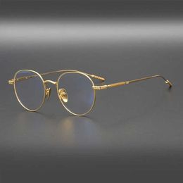 Luxury Designer Fashion Sunglasses 20% Off Japanese carved rosette male handmade fashion short-sighted anti-blue light frame female
