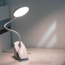 Night Lights Clip LED Desk Lamp Touch 3 Colours Dimming Eye Protection Night Light Desktop USB Rechargeable Study Bedroom Bedside Table Lamps P230325