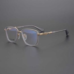 Top Luxury Designer Sunglasses 20% Off Japanese handmade high myopia pure titanium glasses small frame can be matched with the height of male female plate