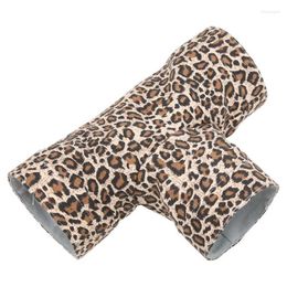 Cat Toys Pets 3 Way Tunnel Foldable Hamster Playing And Tubes With Leopard Pattern For Small Animals Cute Pet