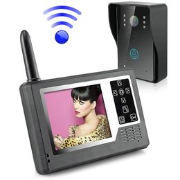 Video Door Phones 3.5" TFT Color Display Wireless Intercom Doorbell Phone SystemVideo