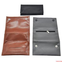 Tobacco Pouch Bag Pipe Cigarette Holder Smoking Paper Wallet Bag PU Leather Storage Rolling Pipe Cigar Case Moisturizing Bags