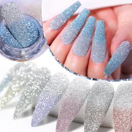 Nail Glitter Reflective Thermal Powder Art Shinning Crystal Rhinestone Sequins Temperature Variation UV Gel Decoration