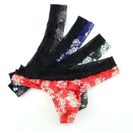 Underpants Men For Underwear Printed Thong Lace Men's Breathable Transparent Sexy Mens Valentines Day UnderwearUnderpants