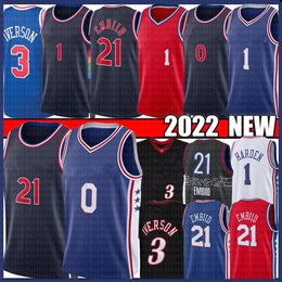 Trikot Philadelphia''76ers''Joel 21 Embiid James 1 Harden 2022 City Basketball Trikot Tyrese 0 Maxey Allen 3 Iverson 76e