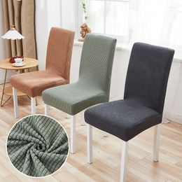 Chair Covers Plaid Fleece Thickened One-piece Elastic El Restaurant Cover Anti-fouling Stool Retractable Sofa