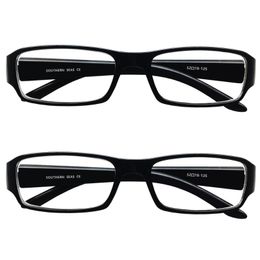 Sunglasses Frames Twin Pack Two Pairs -1 -2 -3 -4 -5 -6 Nearsighted Glasses Mens Womens Eyewear Office Home Shortsighted Eyeglasses Black