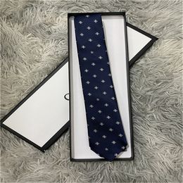 2023 Mens Necktie Damier Quilted Ties Plaid Designer Silk Tie with Box Black Blue White 83k5#12